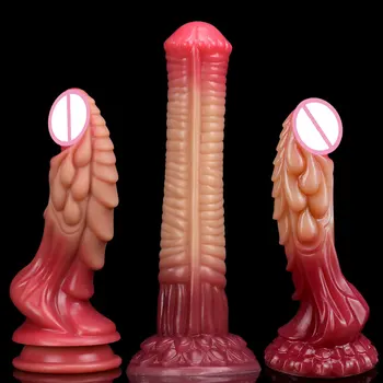 6 Stil Silikon Dildos Kadınlar için Yetişkin Seks Oyuncakları Vantuz ile Gerçekçi Yapay Penis Kalın Büyük Yapay Penis Kadın Mastürbasyon Penis 4