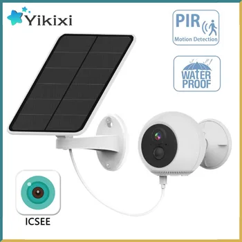 2K Güneş IP Kamera Açık şarj edilebilir pil WİFİ kablosuz kamera PIR Hareket Güvenlik Kamera 3MP Video Gözetim P2P iCSee