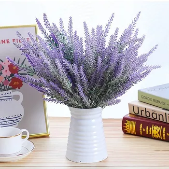 1 paket Romantik Provence Lavanta düğün dekoratif çiçek vazo ev dekor için yapay çiçekler tahıl dekoratif sahte bitki 6