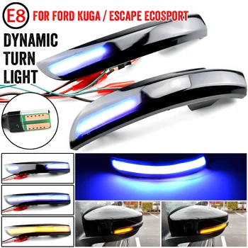 Led sinyal lambası Ford Kuga Escape EcoSport 2013-2018 Flaşör Dinamik Yan Kanat Ayna Sıralı Göstergesi Flaşör