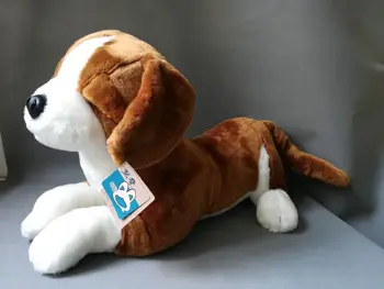 büyük 50x32 cm güzel eğilimli beagle köpek peluş oyuncak atmak yastık yumuşak bebek doğum günü hediyesi h2111 8