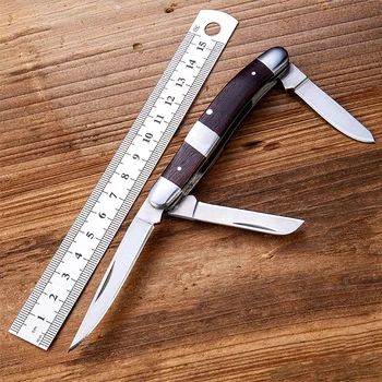 Ücretsiz kargo Katlanır bıçak taşınabilir açık bıçak rulman hızlı açılış yüksek sertlik Üç bıçak çakı 8