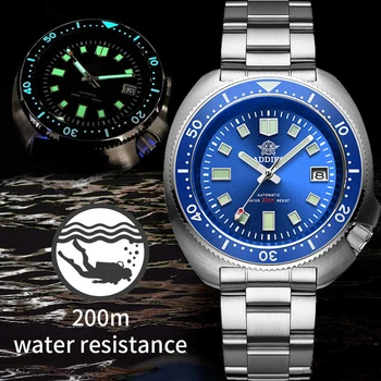 ADDIESDIVE 316L Paslanmaz çelik mekanik saatler Erkekler Otomatik İzle NH35 Dalış Saatler Safir kristal 200M su geçirmez İzle