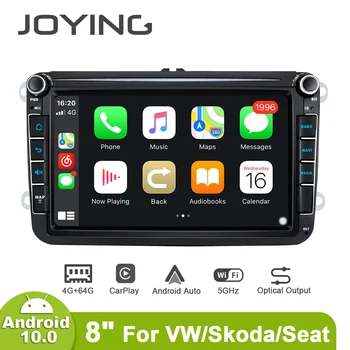 Android Araba Radyo VW / Volkswagen Skoda Koltuk Passat B6 B7 CC Tiguan POLO GPS 4GCarplay DSP Kafa Ünitesi 5GWIF DVR DAB Düğmesi İle