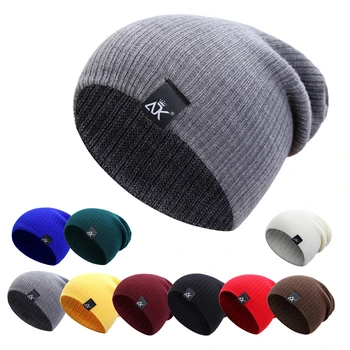 Pamuk Karışımları erkek Kasketleri Kadınlar için Açık Kaput Kayak Şapka Unisex Kışın Sıcak Tutmak Düz Renk Örme Şapka Hip hop şapka 11