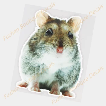 Fuzhen Butik Çıkartmaları Dış Aksesuarlar Güzel Hayvanlar Vücut Dekorasyon Çıkartmaları Komik Kısa Kuyruklu Hamster Karikatür Araba Sticker