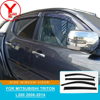 Pencere Saptırıcı Mitsubishi Triton İçin L200 2006 2007 2008 2009 2010 2011 2012 2013 2014 Güneş Koruyucu Pencere Siperliği Weathershield 19