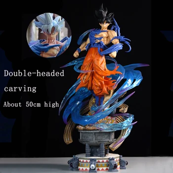 50cm dragon topu Serisi Çift başlı Değiştirilebilir Goku Işık şekilli kalıp Gk Bulut Süper Tanrı Formu Koleksiyonu Süsler 19