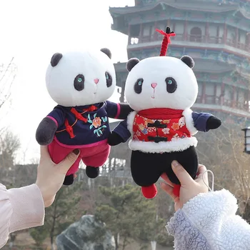 Yeni Panda Dolması Anahtarlık Hayvan Peluş Panda Anime Bebek Dolması peluş oyuncaklar Kolye Hediyeler Çocuk Kız Çocuklar İçin okul çantası 9