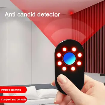 Çok Fonksiyonlu Mini kablosuz kamera Cihazı Bulucu Taşınabilir Mini LED Dedektörü Anti-Candid IR Tarayıcı Mikro Kamera Bulucu Dropshipps