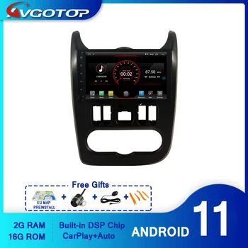 AVGOTOP Android 11 Araba Radyo Navigasyon Oynatıcı renault duster 2012 MP3 MP4 Wifi Araç GPS Multimedya 5