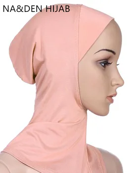 Baş aşınma boyun kapak Kadın tam kapak İç şapka Modal Müslüman başörtüsü Underscarf İslam iç Kap Boyun kafa kaput 12 adet / grup 17
