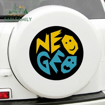 EARLFAMILY 43cm x 40cm Neo Geo Yuvarlak İşareti Büyük Araba Çıkartmaları Özel Baskı Çıkartması Vinil Araba Kapı Duvar Araç Assessoires 19