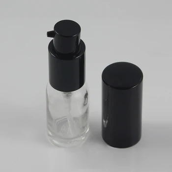 10ml küçük seyahat cam şişe losyon pompası konteyner, yüz kremi kabı doldurulabilir küçük alüminyum kapaklı 9