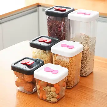 Mutfak düzenleyici Saklama Kabı Gıda Sınıfı plastik saklama kutusu Teneke Kutu Mühürlü kutu Gıda Teneke Kutu Mutfak Baharat İçin 8