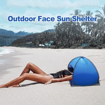 Çocuk Taşınabilir Açık Kamp Plaj Yüz Çadır Şemsiye Küçük Tente Mini Kafa Çadır Hafif Katlanır UV Koruma Güneş Barınak 7