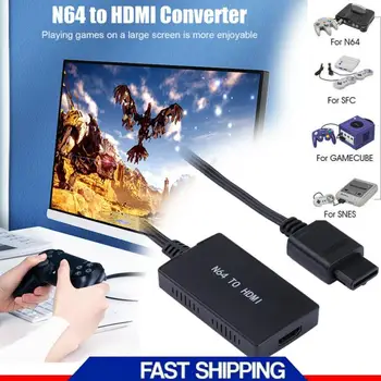 Için N64 HDMI uyumlu Dönüştürücü Adaptör Nintendo 64 GameCube İçin Tak Ve Çalıştır Tam Dijital Kablo Gamecube Konsolu 7