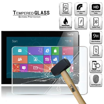Temperli Cam Ekran Koruyucu Kapak için Lenovo Thinkpad Tablet 2 10.1 inç Tam Ekran Kapsama Anti-Scratch Ekran 18