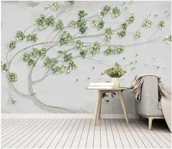 Özel fotoğraf 3d duvar kağıdı Taze yeşil üzüm ağacı arka plan oturma odası ev dekor 3d duvar resimleri duvar kağıdı duvarlar için 3 d 13