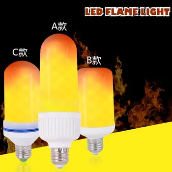 Titrek öykünme yangın ışıkları 2017 yeni varış E27 Led alev lambaları AC85-265V alev etkisi ampul dekoratif lamba 9