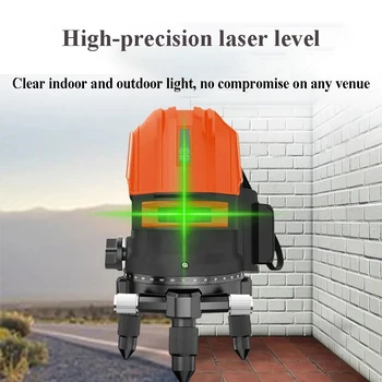 Lazer Seviyesi Alıcısı İle Duvar Lazer Yatay Ölçüm Araçları Lazer Leveler Kendini Tesviye 3d Dikey Çapraz Çizgiler Lazer Kılavuzu