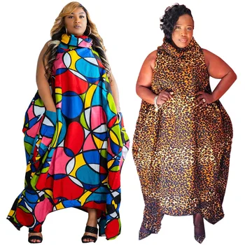 Yaz 2022 Moda Afrika Kadınlar O-Boyun Baskı Polyester uzun elbise Afrika Giysi Kadın Afrika Elbiseler Kadınlar için 19