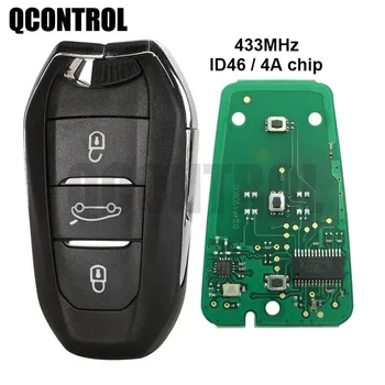 QCONTROL akıllı uzaktan kumandalı anahtar için Peugeot 208 308 508 3008 5008 frekans 433 MHz 434 MHz Citroen HU83 bıçak 1