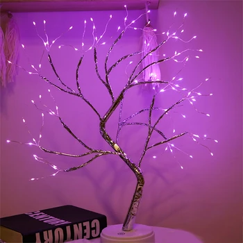 108 LED gece lambası Bonsai ağacı ışık yaratıcı ışıklar ev partisi düğün için 16