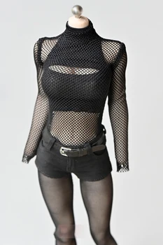 1/6 Kadın Asker Örgü T-shirt See-through Üst Model Giyim Aksesuarları için 12 inç Vücut Bebek 17