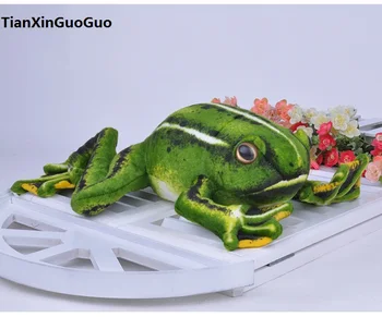 simülasyon kurbağa peluş oyuncak yeşil kurbağa büyük 42 cm yumuşak bebek atmak yastık doğum günü hediyesi h2105 6