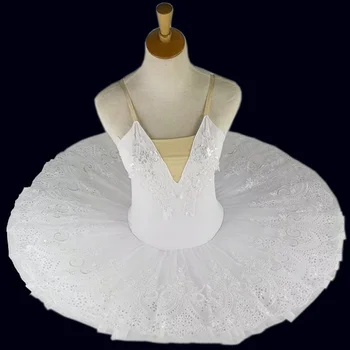 2022 Beyaz bale tutu elbise Kızlar klasik bale tutu kostüm kadınlar için profesyonel dans tutu elbise yarışması tutu