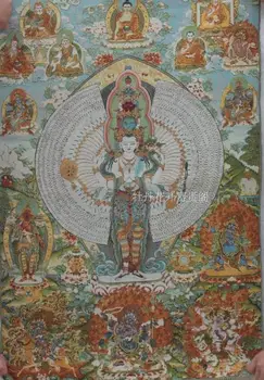 Çin Butik koleksiyonu Thangka nakış Bin el Bodhisattva şeması 12