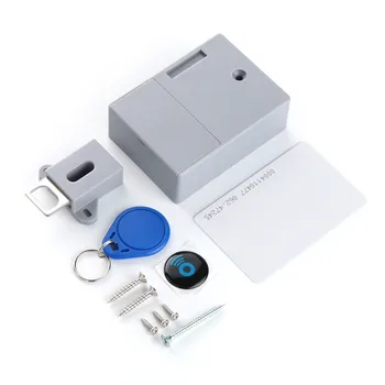 Pil RFID IC Kart Sensörü Dolap Çekmece Akıllı Kilit DIY Görünmez Gizli Dijital Kilit olmadan Delikli Delik Akıllı