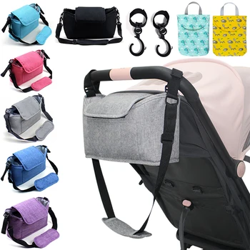 Çok fonksiyonlu Arabası Asılı Çanta Büyük kapasiteli saklama çantası Anne Açık Çanta Bebek Çanta Bebek Bezi Çantası 6