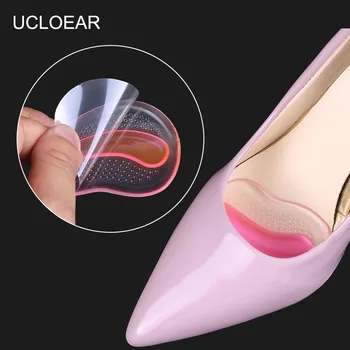 UCLOEAR Silikon Jel Ön Ayak Pedleri Tabanlık Elastik Ağrı kesici Astarı Ayakkabı Kadın Koruma Ayak Pedi Yumuşak 3D Ayakkabı Ekler 2