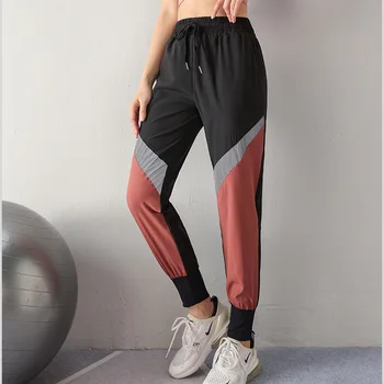 Ilkbahar Yaz Yeni Spor Pantolon Gevşek Hızlı Kuru Yansıtıcı Yoga Pantolon Spor Koşu Kırpılmış Pantolon Kadın Spor 18