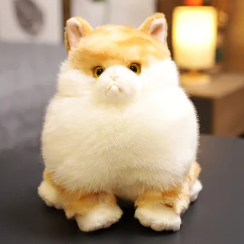 Yeni Güzel Simülasyon Kedi peluş oyuncaklar Kawaii Şişman Tüylü Hayvan Totoro Peluş Bebek Dolması Yumuşak Çocuklar için noel hediyesi Dekor 7