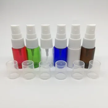 120 adet / grup 10 ml PET renkli sis sprey şişeleri, plastik boş doldurulabilir parfüm atomizer konteyner 1
