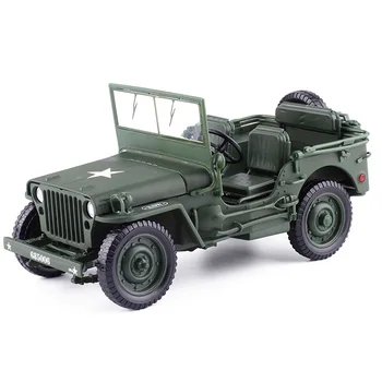 1: 18 Model Cipler Eski Dünya Savaşı II Willys Araçlar Alaşım Araba Modeli Çocuk Oyuncakları Hediyeler 4