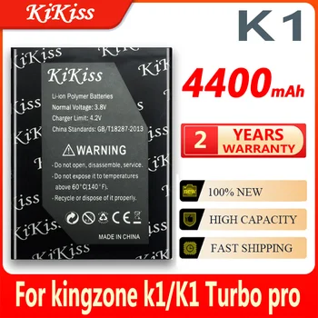 KİNGZONE K1 4400mAh Yüksek Kapasiteli Pil İçin kingzone k1 / K1 Turbo pro cep telefonu Pil Büyük Güç