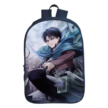 Anime Titan okul çantası s Erkek Kız Çanta Öğrenci okul çantası Tüm Maç Sadelik Büyük Kapasiteli Bookbag Gençler Sırt Çantası 3