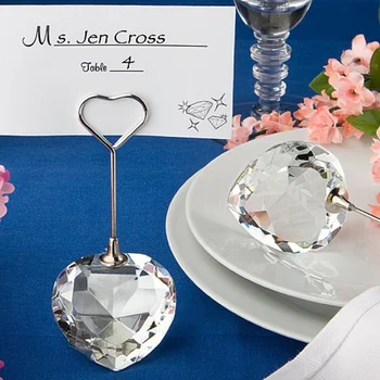 50 adet Kalp topu kristal yer düğün için kart tutucu iyilik ve misafirler için hediye Düğün masa kartvizit tutucu koltuk kelepçesi wa3795 17