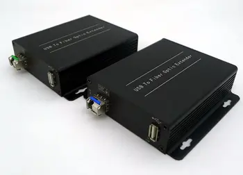 Bir çift Sıfır gecikme USB 2.0 fiber Optik genişletici alıcı verici tek modlu LC konektörü Yazıcı Kamera U disk