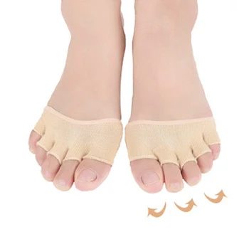 Popüler Kadın Çorap Beş parmak Çorap Görünmez Kadın Yaz Yüksek topuklu Yarım Palmiye Sığ Port On-kayma Burnu açık Çorap Ayak Pedleri 8
