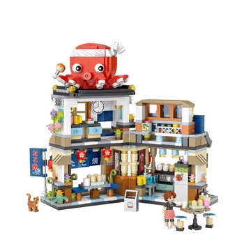 SOKAK görünümleri 668 adet + japonya gıdalar / buz dükkanı / tako yaki yaratıcı montaj LOZ MİNİ Blokları Rahatlatıcı oyuncaklar Brinquedos komik конструктоp 11