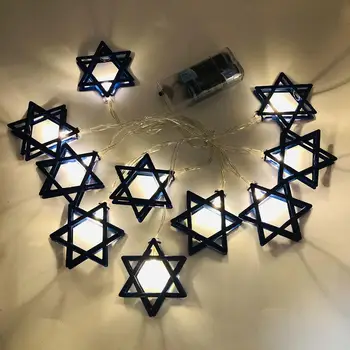 Led dize ışıkları altı köşeli yıldız enerji tasarrufu dekoratif lamba bahçe yolu Yard yatak odası ev dekorasyon 1