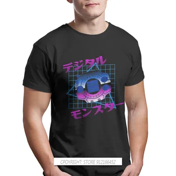 80'İN Digivice Ekip Boyun TShirt Digimon Agumon Tai Mat Gabumon Serin Macera Anime Saf Pamuk Orijinal Erkek T-Shirt Moda 11