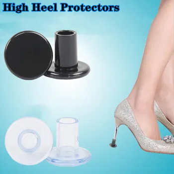 Kaymaz 1 çift Yüksek Topuk Kadın Ayakkabı Kızlar Ayakkabı Dans PVC Nemli Yerleşimler Pad Ekle Silikon Parti Topuk Kapakları Topuk Tıpalar 2