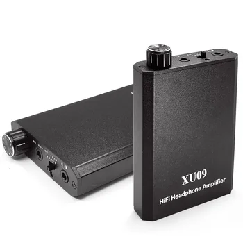 XU09 Mini Ses HİFİ kulaklık amplifikatörü Taşınabilir Kulaklık Aux Portu 3.5 mm stereo jak Metal Kasa Büyük Güç Müzik