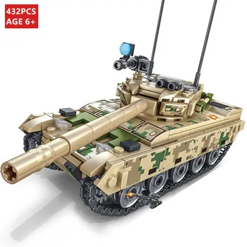432 ADET ORDU Demir Kan Ağır Ekipman Yeniden Yükleme Tankı Askeri Yapı Taşları Setleri Modeli Tuğla Eğitici Oyuncaklar Çocuklar için 5